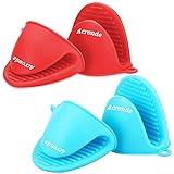 Acronde 2 Pairs Mini Oven Gloves Silicone Heat