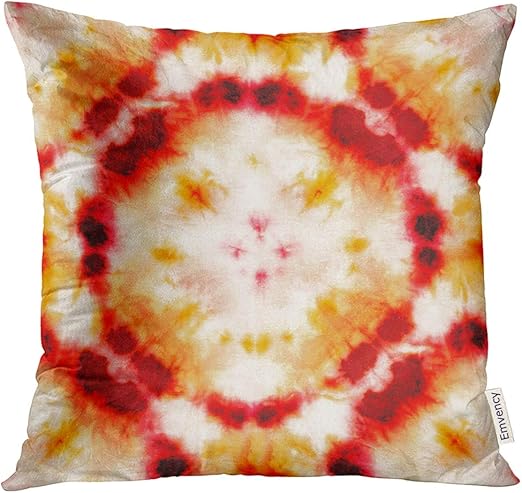 Amazon Com Upoos Throw Pillow Cover Tie Dye Pattern Of Yellow And
