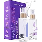 Tress Wellness Pre-Wax Cleanser, Spray and Treatment, After-Wax Oil and Care, Skin Wax Remover