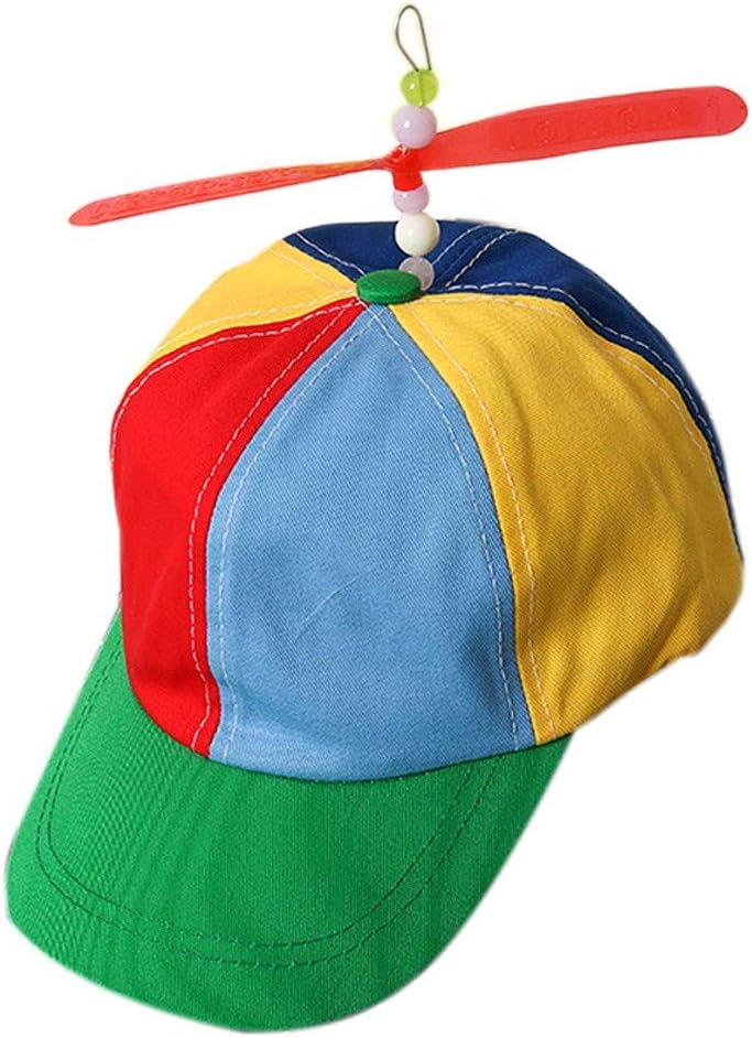 HUYURI Propeller Cap Hat Helicopter Rainbow Tweedle Pride Party Kuso Fancy Dress Nerd