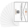 HTVRONT Printable Vinyl - 10 Sheets 100g Matte White Sticker Paper - Quick Drying, 8.5"x11" Tear Resistant