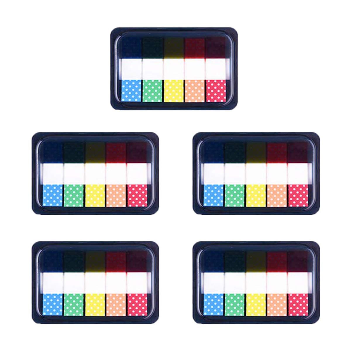 LRZCGB Sticky Tabs,500 Pieces Sticky Index Tabs Page Colorful Flags Sticky Notes Page Makers Sticky Index,5 Sets