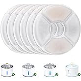 Wonder Creature Cat Water Fountain Filter Replacement, 6/8/12/16/8+4 Pack, Round Carbon Filters for 81oz/2.4L Stainless Steel