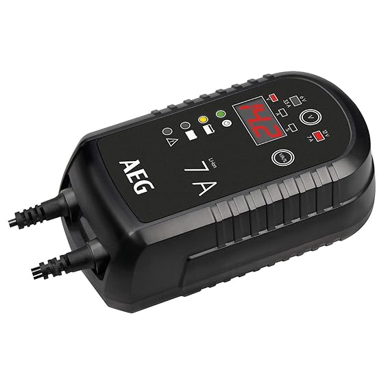 AEG Automotive 10276 Mikroprozessor-Ladegerät Li-Ion Akkus (6/12 Volt, 7 Stufen, 7 Ampere)
