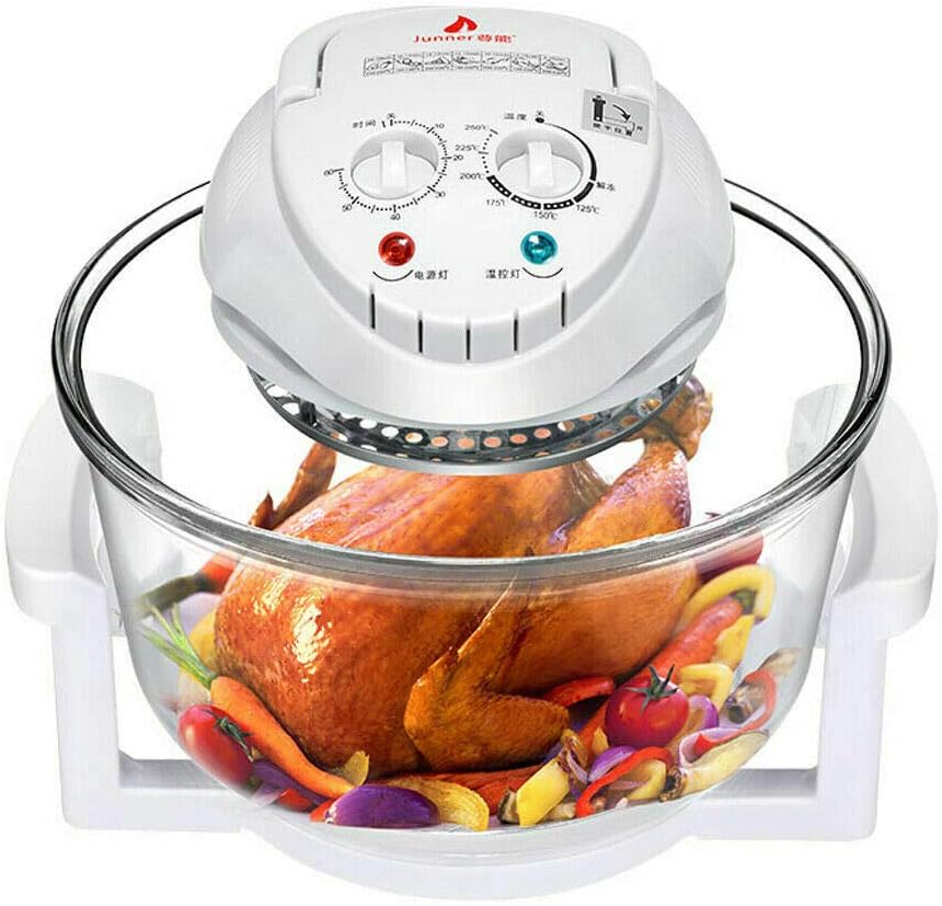 12L Air Fryer, Oil-less Air Fryer Infrared Convection, Halogen Oven Countertop, Cooking, Stainless Steel, 110V, Prepare Quick Healthy Meals, for French Fries & Chips Roasted Steamed defrosted US STOCK