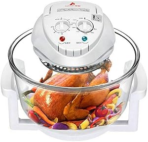 12L Air Fryer, Oil-less Air Fryer Infrared Convection, Halogen Oven Countertop, Cooking, Stainless Steel, 110V, Prepare Quick Healthy Meals, for French Fries & Chips Roasted Steamed defrosted US STOCK