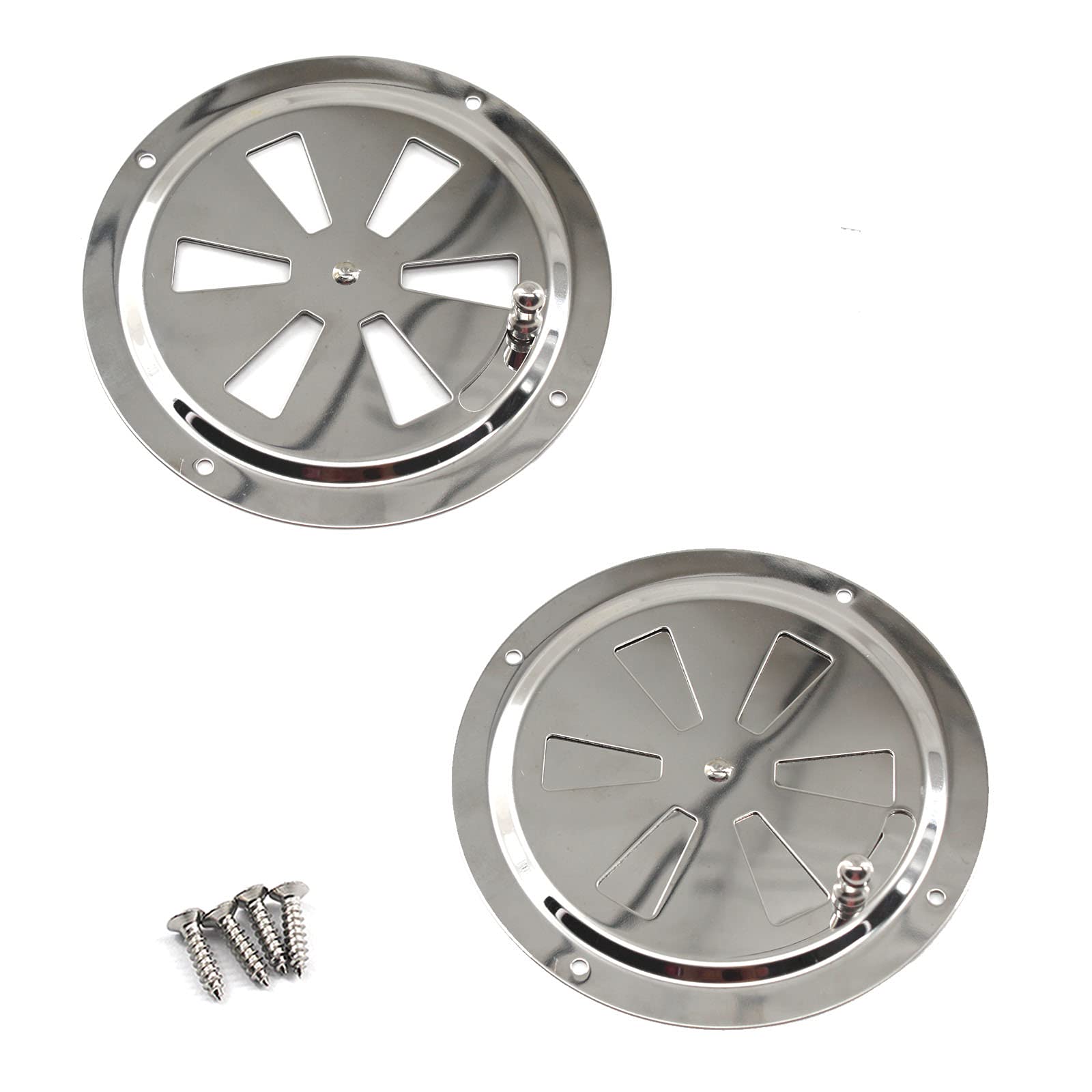 Ø5 Inch 316 Stainless Steel Round Air Vent Grille Cover Circular Ventilation Cover (2 Pieces)