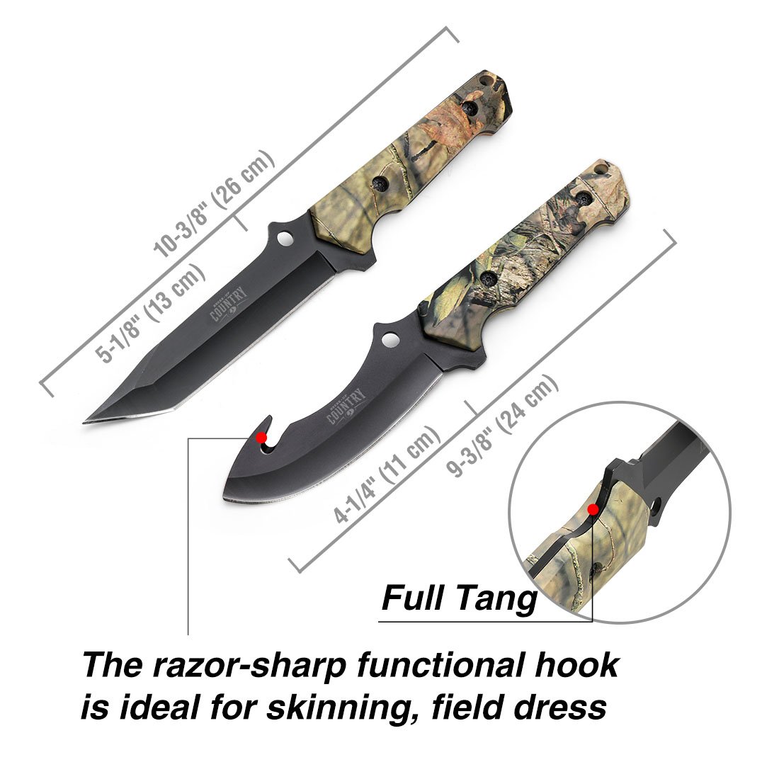 Mossy Oak 2Piece Hunting Knives Set eBay
