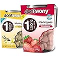 Don't Worry Meringue Cookies Keto Friendly | Strawberry & Vanilla | 2 Pack | Only 1 Calorie per piece | Healthy Candy, Gluten Free Snacks, Low Carb, Low Sugar, Low Calories