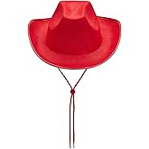 Women Men Cowboy Hat Classic Western Style Adjustable String Rodeo Party Costume Hat Western Wide Brim Hat