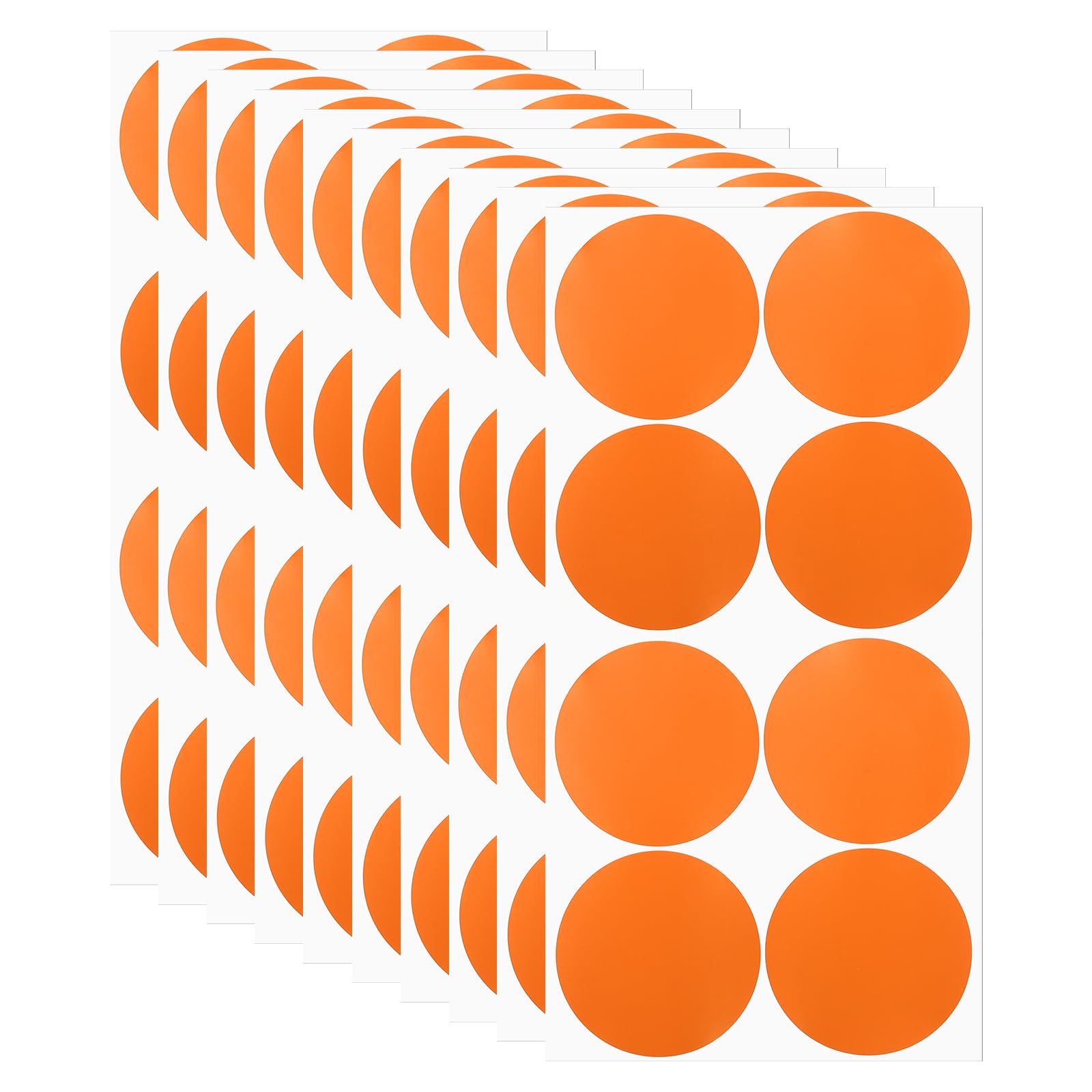 PATIKIL Round Colored Stickers 2", 30 Pcs Removable Sticky Writable Circle Coding Labels for Office Shop Home Classroom Marking Classification, Orange