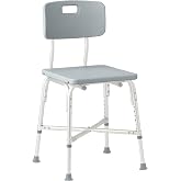 Medline Heavy Duty Shower Chair with Back, Bariatric Bath Chair, Supports up to 650 lbs