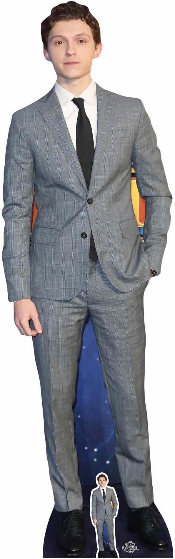 Star Cutouts Ltd CS756 Tom Holland Lifesize Cutout with 1 x Free Mini Cardboard Cut Out, Multicolour