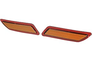 X AUTOHAUX Pair Front Bumper Reflector Side Marker 63147274521 63147274522 for BMW F30 F31 3-Series 2013-2015 Replace Amber C