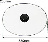 Spares2go Universal Large Oval Glass Lid & Knob Handle for Slow Cookers view 2