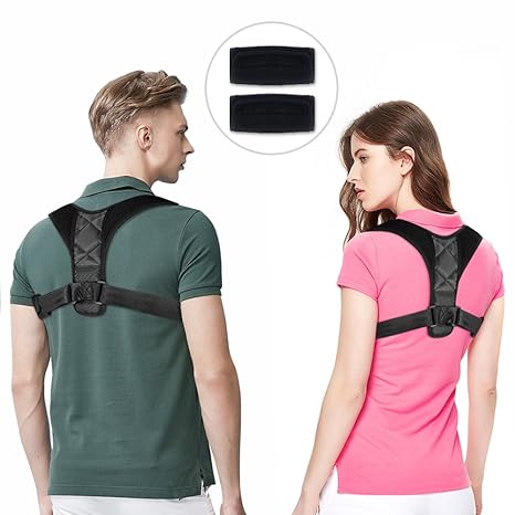 Nasharia Haltungskorrektur Geradehalter Schulter Rücken Haltungsbandage Verstellbare Größe Rückenbandage für Herren und Damen