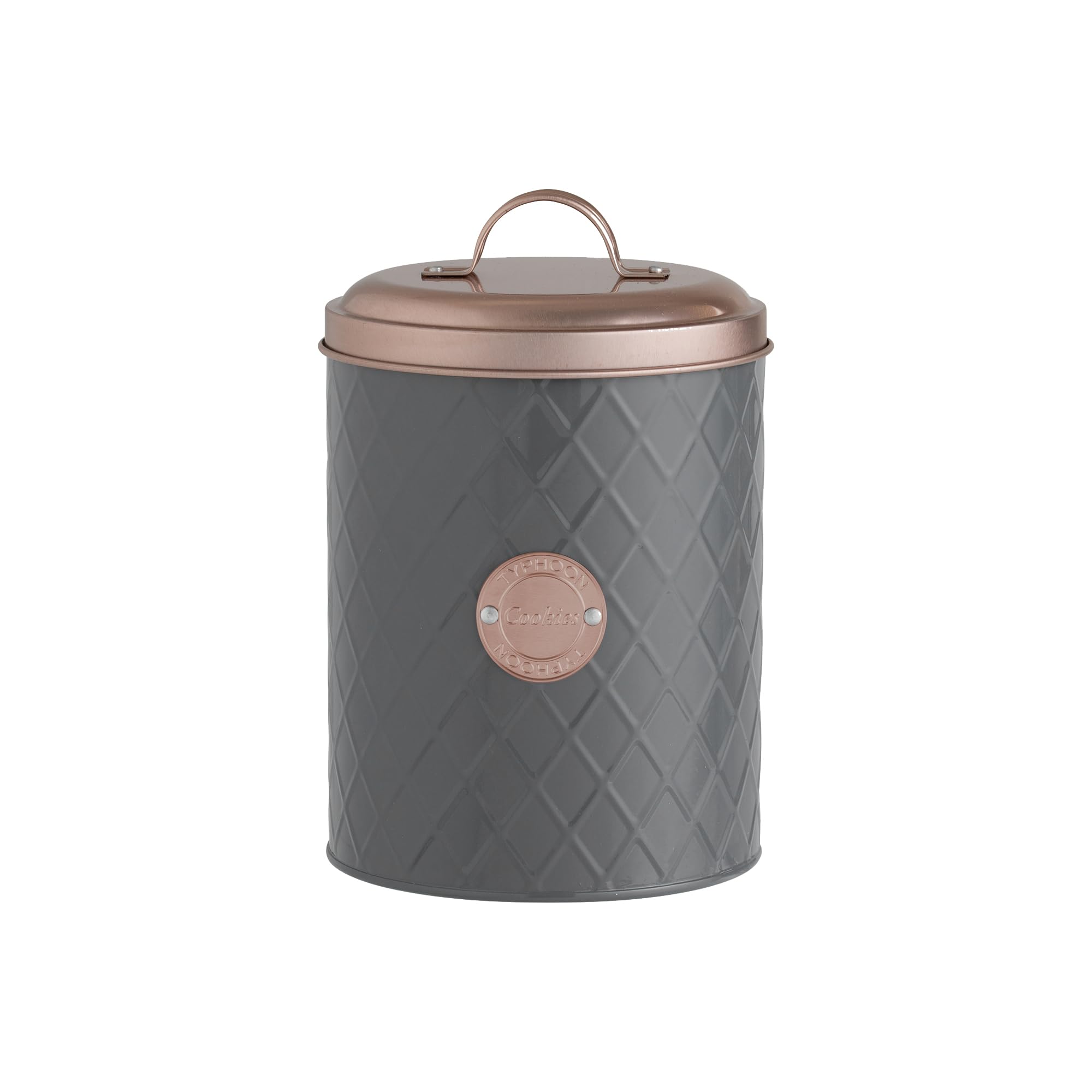 Typhoon Henrik Grey Coated Steel Biscuit Tin With Copper Lid, 230 x 300 cm — image 1