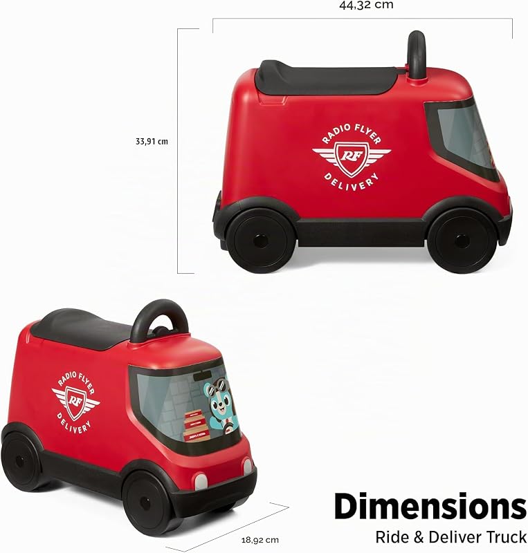 Camion de Transport et de Livraison, Jouet Rouge à Monter pour Tout-Petits de 2 Ans et Plus