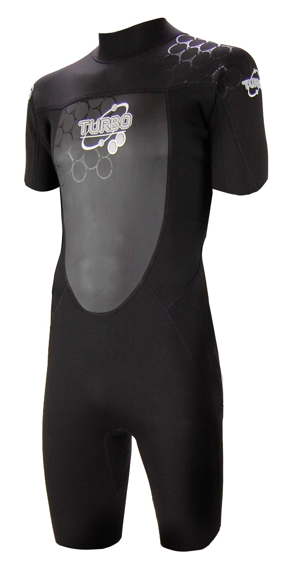 TWF Men's Men's Turbo Shortie Wetsuit, Black, L UK