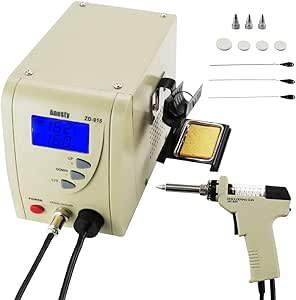 Pro Digital Vacuum Desoldering Station, Anesty Professional Removal Rework Station ZD-915 Iron Gun Built-in Vacuum Pump