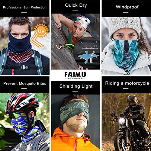 Neck Gaiter Face Mask,Reusable Face Cover Scarf,Summer Cooling Breathable Lightweight Bandana for Men Women