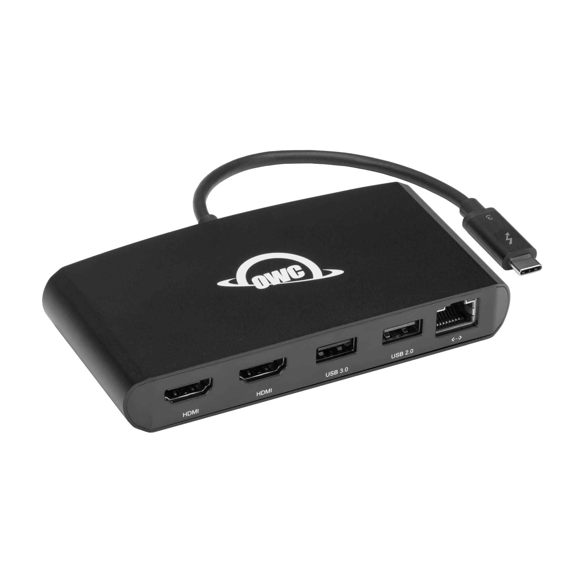 OWC - Thunderbolt 3 mini Dock - 5 Port Thunderbolt 3 Mini Dock - 2 x HDMI 4K60, 1x USB 3 (5Gb/s), 1x USB 2, 1x Gigabit Ethernet Port
