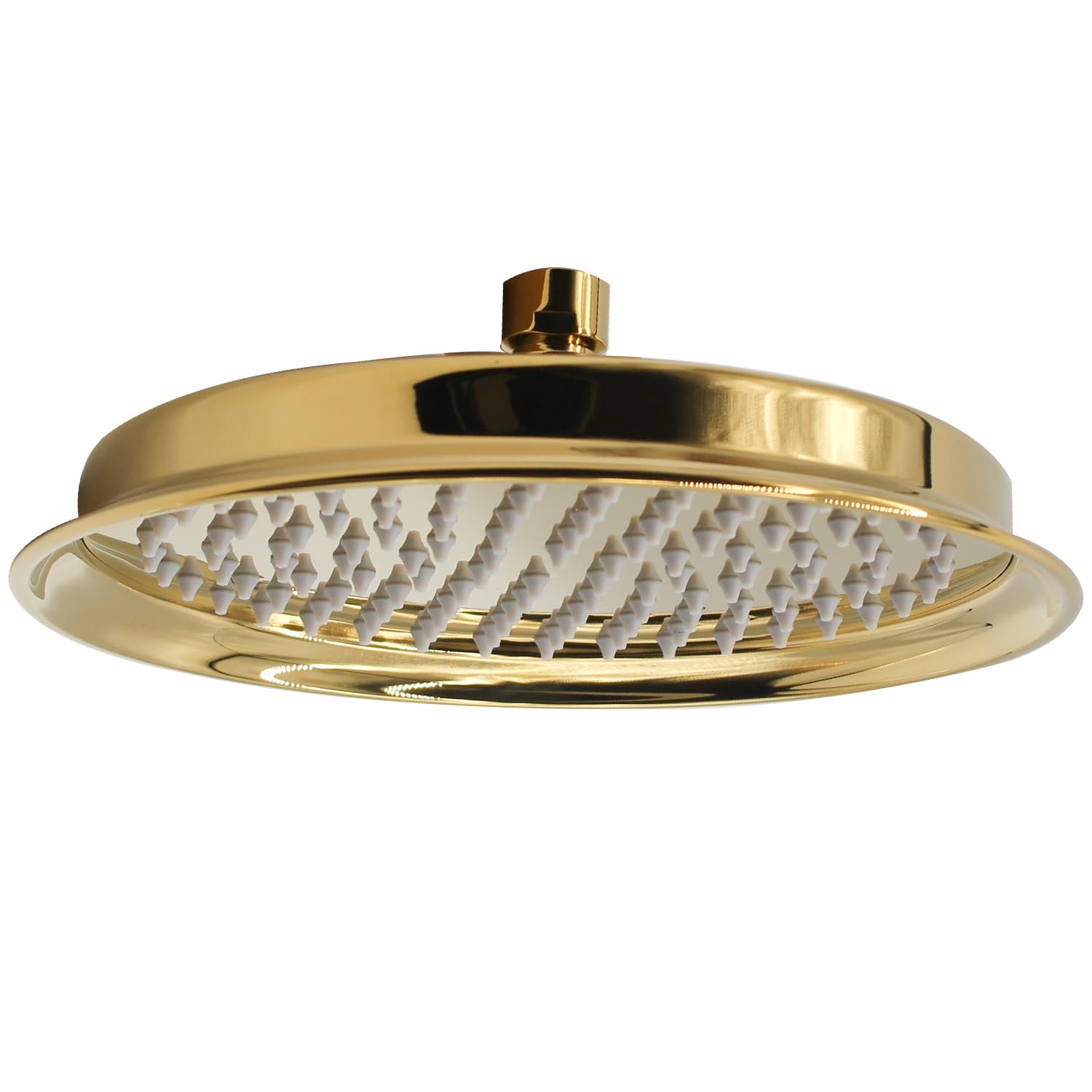 GETSHOWERSET Victorian Style 9 inch Round Fixed Rain Shower Head - Bright Gold, 304 Stainless Steel