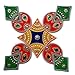 Diwali Christmas Decorations - Rangoli - Indian Home Decor Decoration from India - 9 Piece Wooden Handmade