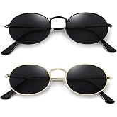 Dollger Oval Sunglasses for Women Vintage Metal Frame Glasses Anti Reflective Retro Eyeglasses Unisex