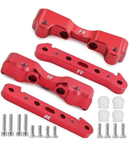 Kit Bracci Inferiori In Alluminio Rosso Per Arrma Kraton/Outcast 8S