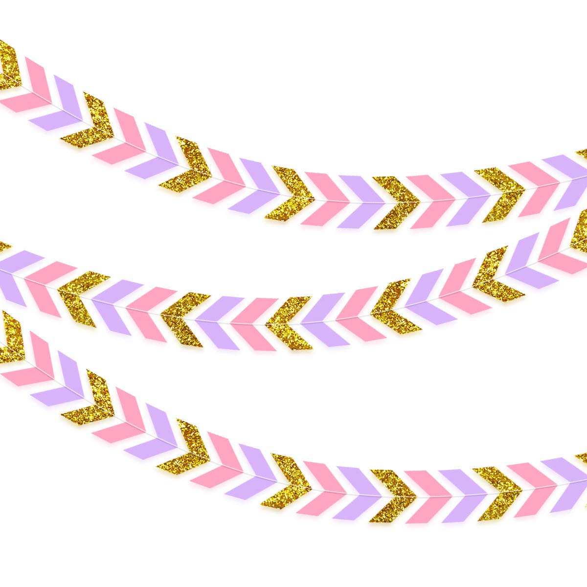Buy Cieovo 2pcs Spring Paper Garland Pink Purple Tribal Banner