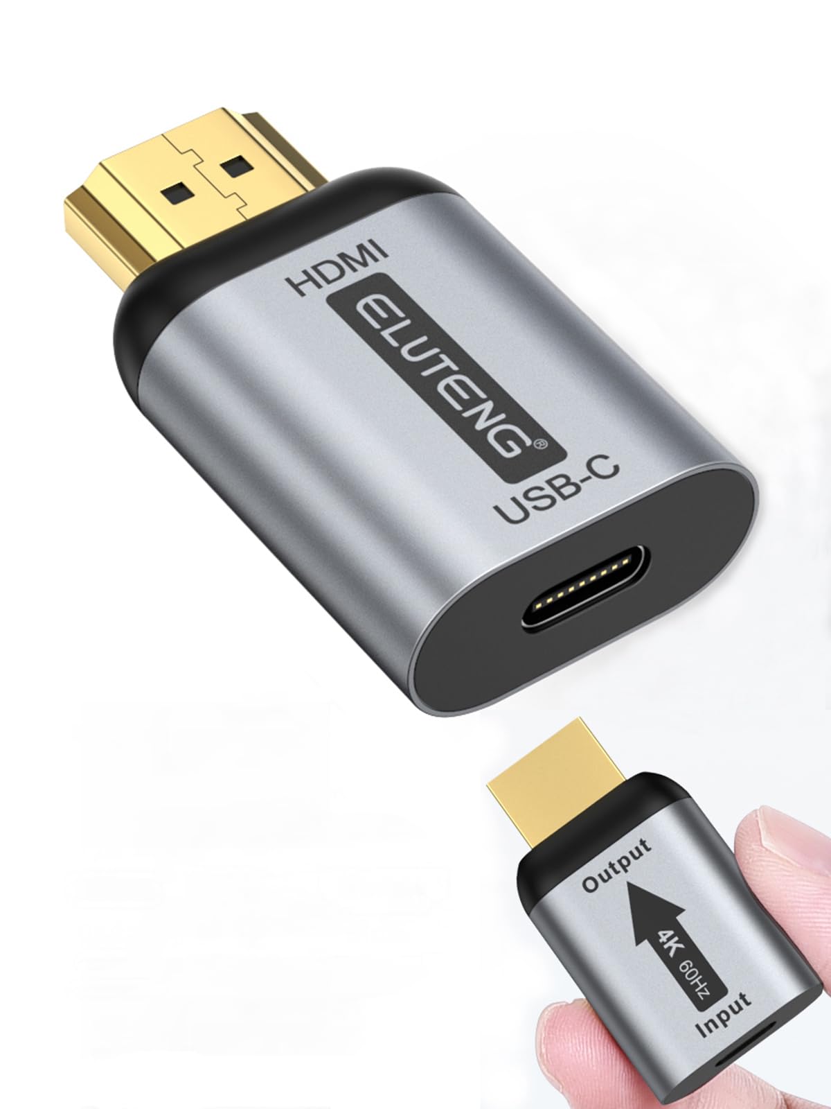 Photo 1 of ELUTENG USB C to HDMI Adapter (Not USB to HDMI) USB-C Female to HDMI Male Converter Uni-Directional USBC/Thunderbolt 3 to HDMI 2.0 Adapter 4K@60Hz Type C Source to HDMI Display Connector