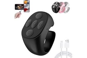 Fingertip Wireless Bluetooth Remote Control, Fingertip Remote Control Ring, Remote Control App Page Turner, Scrolling Rings R