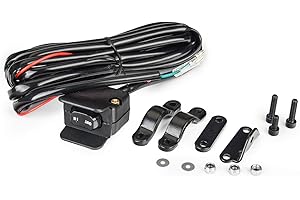 MaySpare 12V Winch Rocker Thumb Switch with Mounting Bracket for ATV UTV Handlebar Control Line Kit