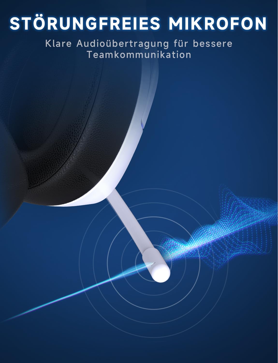 Gvyugke PS5 Headset Wireless, Gaming Headset für PS5, PS4, PC, Switch, Kopfhörer Kabellos Bluetooth 5.3, 2.4GHz Wireless Headset mit Mikrofon, 7.1 Surround Sound, 70 Stunden, RGB Lichter 6