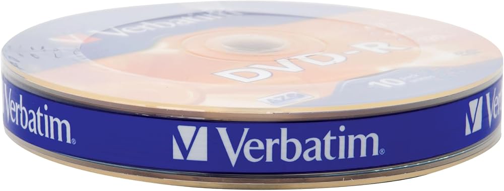 Verbatim 43729 DVD-R 4.7GB 16x 10 Pack Long Life Optical Discs Scratch Guard AZO