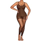 SHAPELLX Full Body Shapewear for Women Tummy Control Sheer Footless Pantyhose Compression Tights Body Shaper Bodysuit