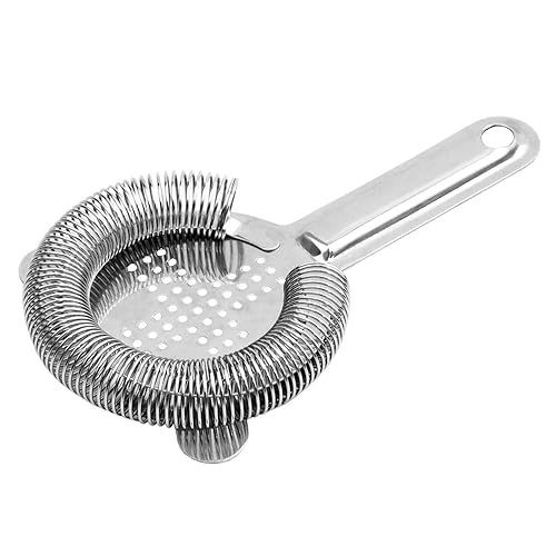 Homestia Cocktail Strainer For Drinks Star Pattern Bar Strainer 304 Stainless Steel 4-Prong Hawthorne Strainer For Bartending Drink Strainer For Boston Shaker & Mixing Glass Martini Strainer Silver Price In UAE - View #9