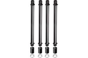 MECCANIXITY Threaded Extension Rod Kit, M10x1mm Thread 150mm Long Coupling Nut Round Sleeve Connector with Threaded Pipe Hex 