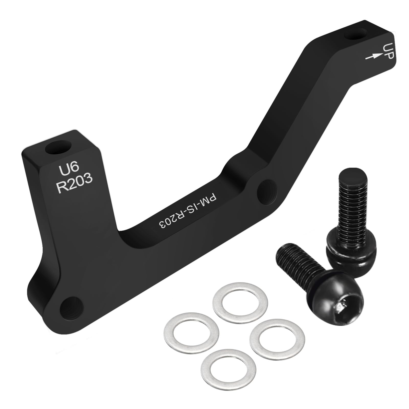 Photo 1 of BUCKLOS PM/is Front Rear 180/203mm Disc Brake Caliper Mount Adapter Gear Parts Accessories, CNC Machined Aluminum Alloy Rotor Adapter with Bolts