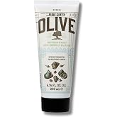KORRES Pure Greek Olive Body Cream, Sea Salt, 6.76 Fl Oz | With Cretan Olive Oil, Olive Leaf Extract, Almond Oil &amp; Shea Butter; fast-absorbing formula, 6.76 Fl Oz.