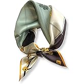 PoeticEHome 100% Mulberry Silk Neck Scarf 21"x21" Small Square Scarfs for Women Gift Packed