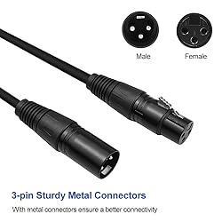 WorldLite 3.2ft DMX Cable, 10PCS 1 Meter DMX Signal
