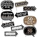 Funny Adult 50th Birthday - Gold - Birthday Party Photo Booth Props Kit - 10 Piece