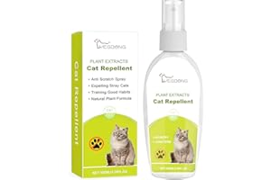 Aleaty Pet Cat Deterrent Spray-Natural Safe Cat Repellent,Effective Training Aid,Anti-Scratch Deterrent for Furniture, Sofas, Rugs, Curtains, Plants,Non-Toxic, Alcohol-Free (White)
