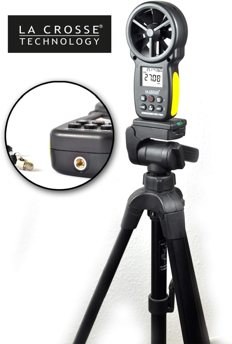 La Crosse Technology WS9501 Anémomètre Noir/Jaune Thermomètres et