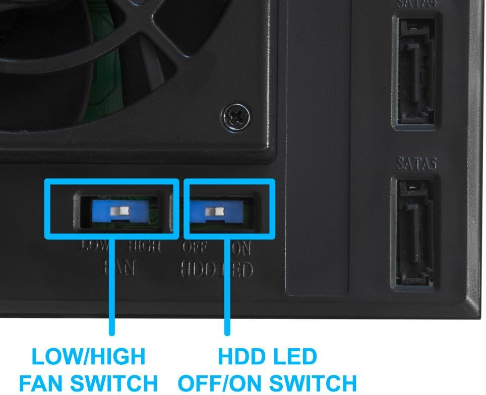 Kingwin SSHD Hard Drive Enclosure Internal 5 Hot Swap Bay Mobile Rack 3.5” SSD Hybrid HDD, Backplane Enclosure, Support SATA I-III & SAS I/II 6 Gbps: Computers & Accessories