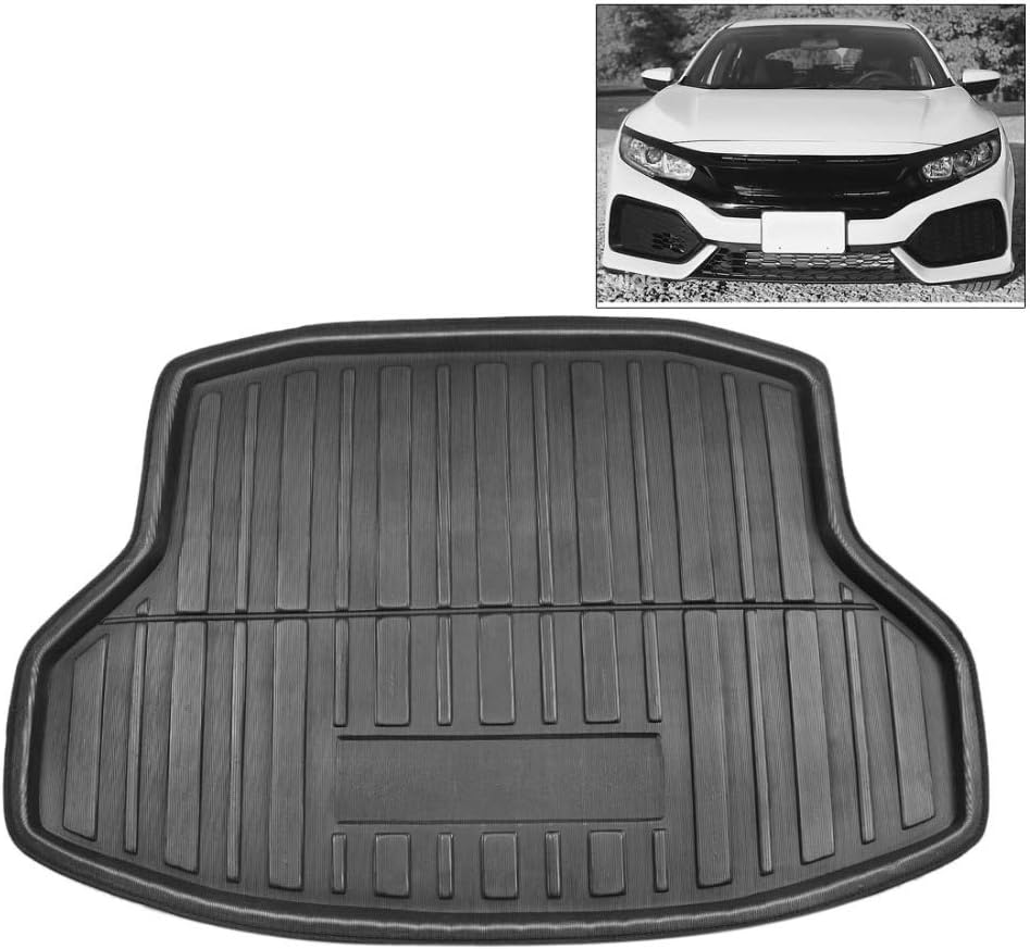 Piaobaige PE+EVA foam Anti-dirty Black Rear Trunk Boot Liner Cargo Mat Floor Carpet Tray Cover for Honda Civic Sedan 2017 2018