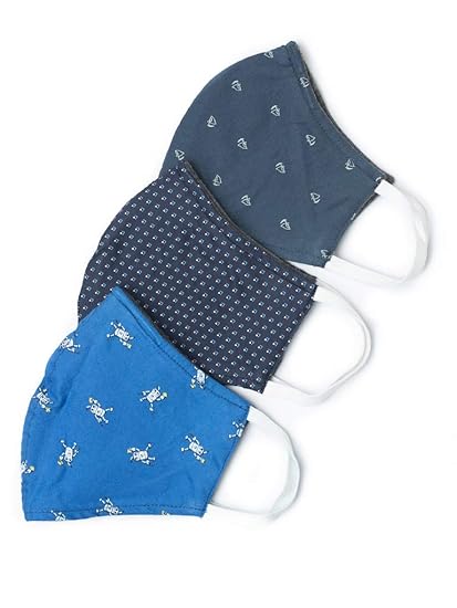 Diverse Cotton Unisex Face Mask � Multicolor, Free Size, Pack of 3