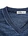 Ohoo Mens Slim Fit Light Weight V-Neck Pullover Sweater/DCP015-NAVY-M